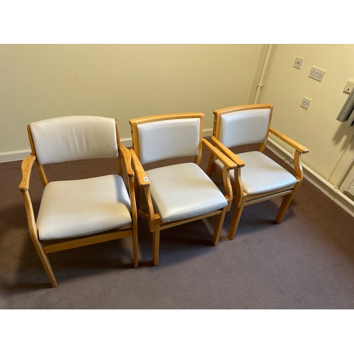 453 - Three Mid Century chairs Inc a pair and the one on the left is a Parker knoll. There is only two opp... 