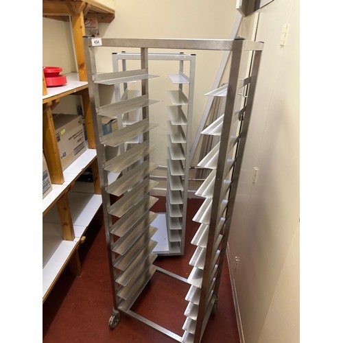 454 - Two tall Stainless Steel Tray racks.