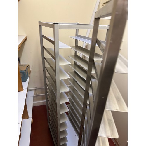 454 - Two tall Stainless Steel Tray racks.