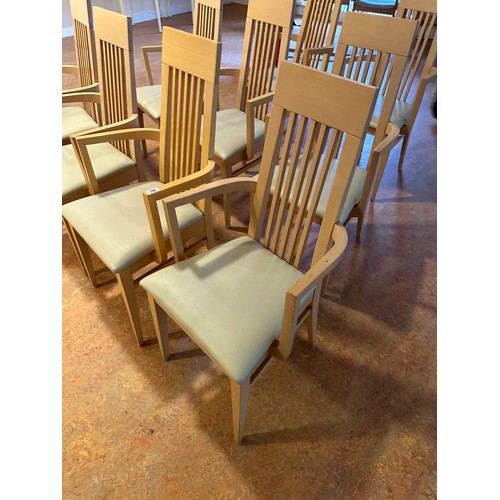 461 - Nine Good contemporary Dining chairs with arms in good order.
There is only two opportunities to col... 