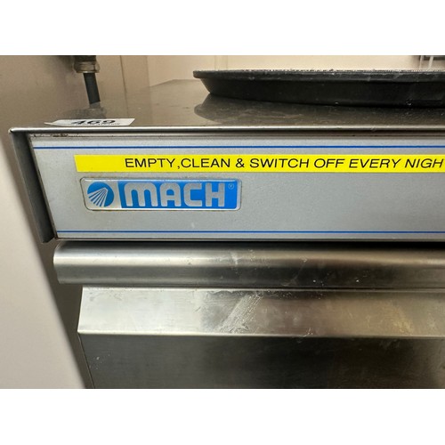 469 - STAR LOT : A MACH commercial Dishwasher Stainless steel with glass and dish trays.
There is only two... 