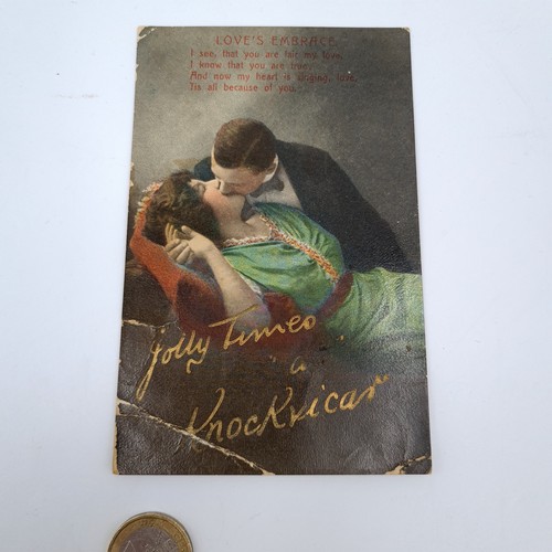 720 - A Secret Love affair : A collection of three coloured postcards with amazing written correspondents ... 