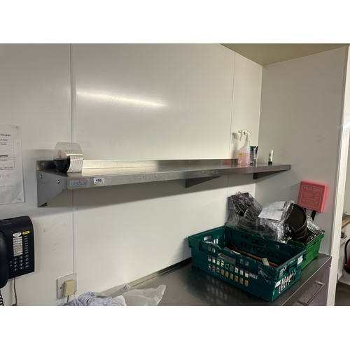 486 - A Long Commercial Stainless Steel Shelf. Think it's 2 meters Long.
There is only two opportunities t... 