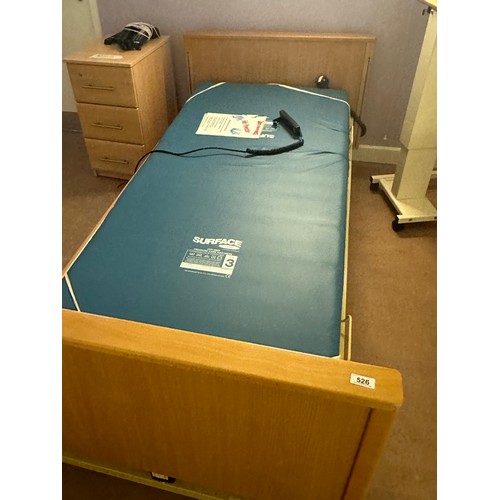 526 - Star Lot :  A commercial quality Harvest Healthcare electric remote control hospital bed with a Comm... 