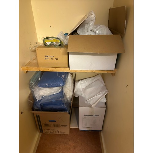 531 - The contents of Store 6 Inc 4 large boxes of PPE all new and in date. Inc a full box of goggles.
The... 