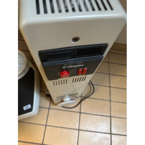 549 - An oil filled heater and a good quality Seca Scale. There is only two opportunities to collect from ... 