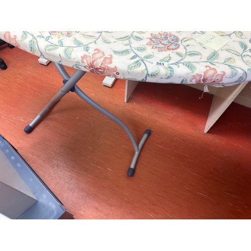 553 - A very heavy duty commercial Ironing board.
That's the last lot From The Nursing Home remember you h... 