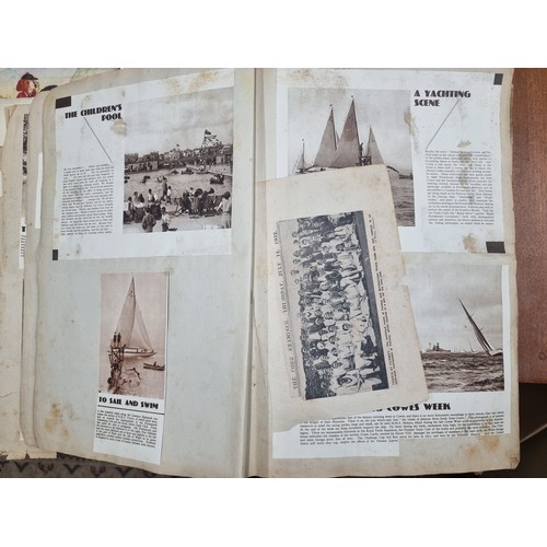 757 - Two very interesting vintage scrapbooks containing various Irish ephemera and documents including fl... 