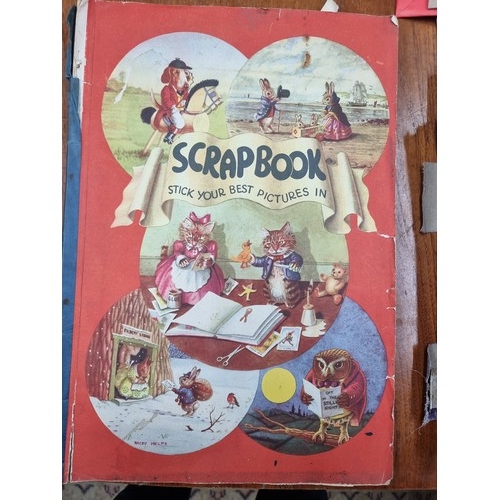 757 - Two very interesting vintage scrapbooks containing various Irish ephemera and documents including fl... 