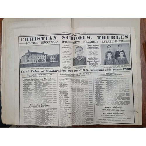 757 - Two very interesting vintage scrapbooks containing various Irish ephemera and documents including fl... 