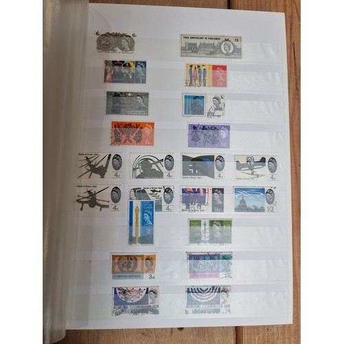 223 - A stamp album containing 32 pages with mainly English stamps including examples depicting Queen Vict... 