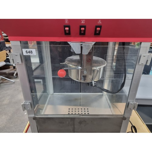 648 - Star Lot : A superb high quality movie theatre popcorn machine/cart. Ideal for all occasions or perh... 