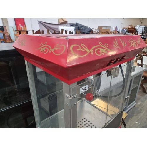 648 - Star Lot : A superb high quality movie theatre popcorn machine/cart. Ideal for all occasions or perh... 