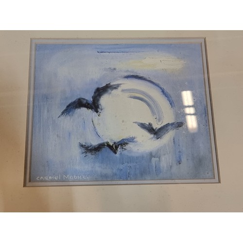 876 - A number of framed prints of works by Carmel Mooney (Irish, contemporary) featuring abstract, still ... 