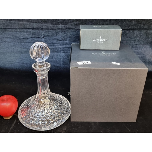 117 - Star lot : A fabulous brand new in box, Waterford Crystal ships decanter in the Lismore pattern, com... 