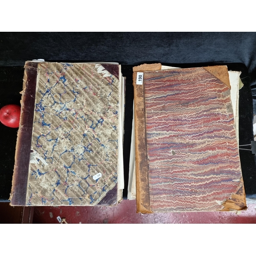 190 - Two interesting antique books titled 