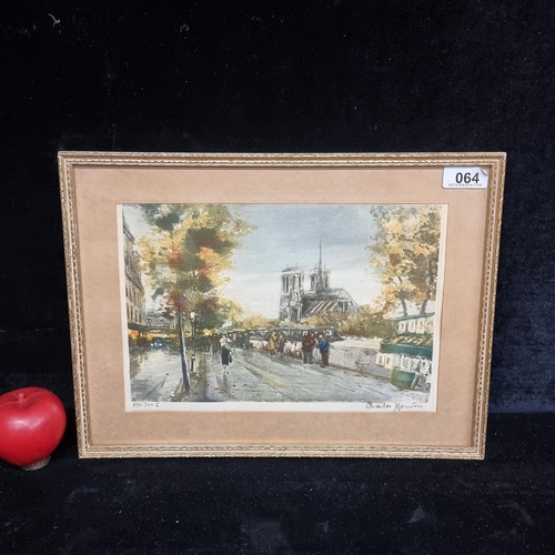 64 - An original limited edition (211/500) French Charles Moudin Chromolithograph. Featuring a French Cit... 