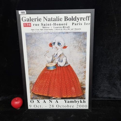 68 - A gallery exhibition poster for a 2000 Oxana Yambykh exhibition at the Galerie Natalie Boldyreff. Fe... 