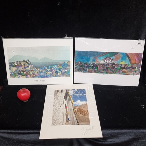 76 - A trio of limited edition art prints on mount board. Includes 2 from British artist Richard Dwyer an... 