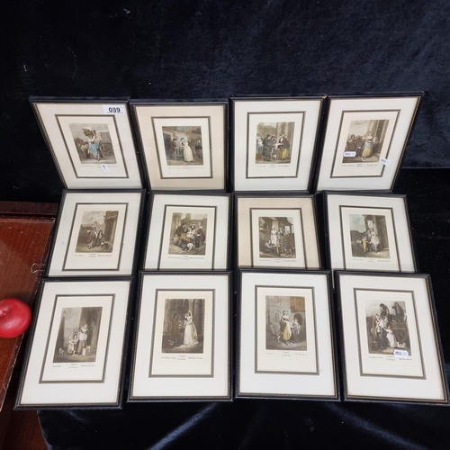 89 - A beautiful collection of twelve 20th century coloured plate etchings of the 'Cries of London'. All ... 