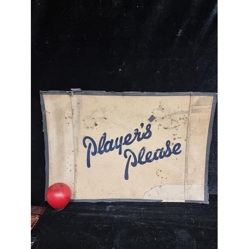 94 - An original vintage Player's Please advertising show card originally displayed in a shop in Dublin.