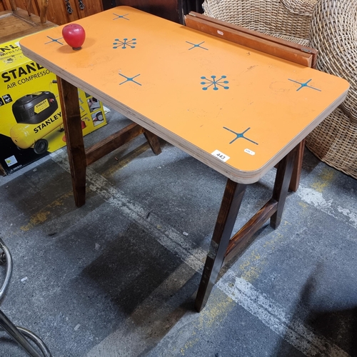 443 - A wonderful funky 1960's Formica topped console table.