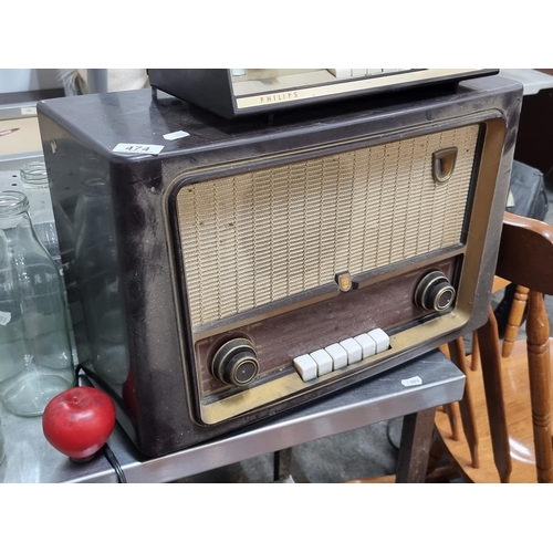 474 - A fantastic vintage Philips Belgian BX548A radio dating to 1954/55.