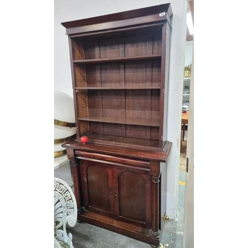 481 - Star Lot : A handsome Victorian credenza with three adjustable open shelves to top and cabinet space... 