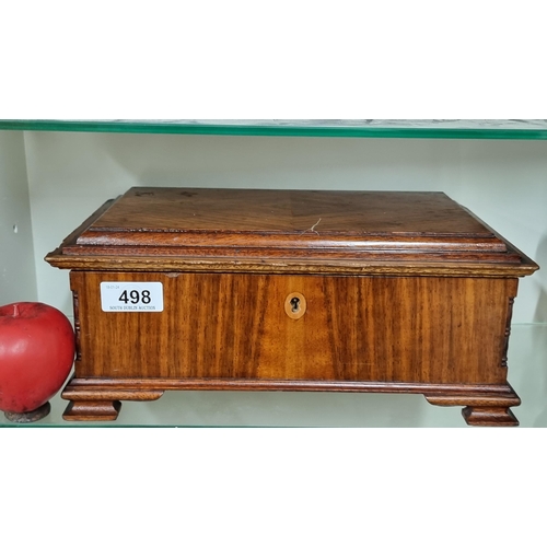 498 - A rather handsome Edwardian mahogany casket box.