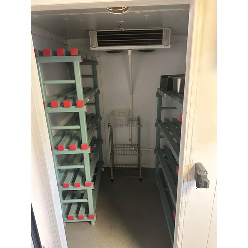 825 - Star Lot : A Small / medium cold room with shelved interior, Its roughly 6 feet square and 6'6 tall.... 