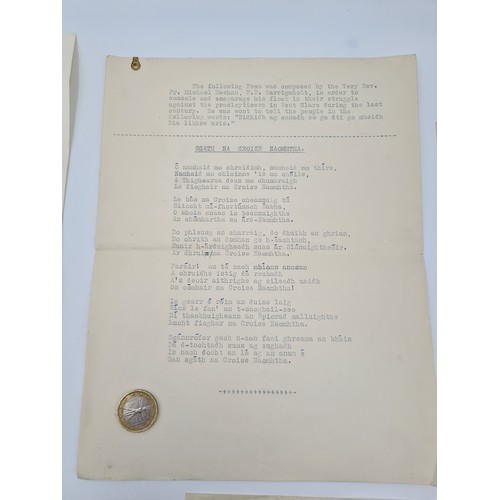 636 - A collection of Irish items Circa 1942 of items realting to military interests, Alond with an origin... 