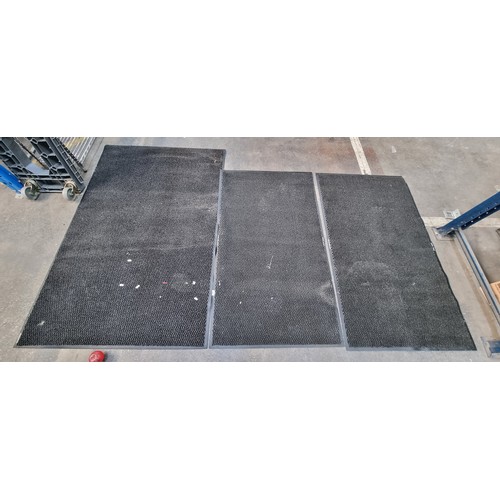 465 - Three commercial grade heavy duty entrance mats. Commercial quality from a recently closed down rest... 