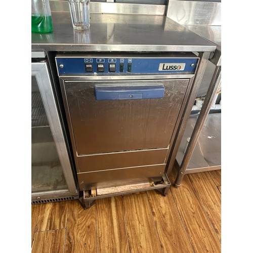 830 - Star Lot : A Stainless Steel Lusso Italian Glass washer with interior trays.  The buyer would need t... 