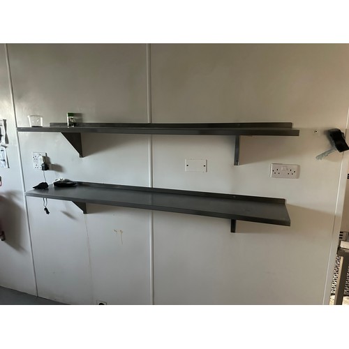 831 - Two good 1.5m Stainless Steel Shelves. The buyer would need to disconnect and collect at Cappagh Rd,... 