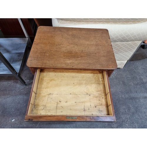 385 - Star Lot : A stunning Victorian antique oak sewing poy table. Featuring beautiful carved cabriole le... 