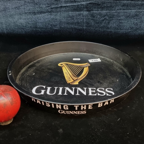 139 - A Guinness branded metal pub tray for serving drinks. In Very good order.