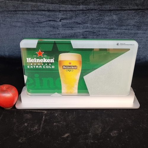 153 - A brand new Heineken branded light-up advertising sign.