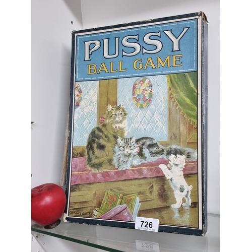 726 - A fantastic Pussy Ball Game complete in original box.