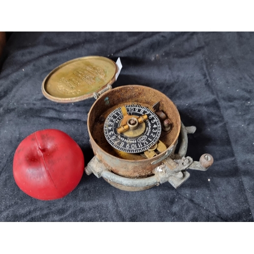 739 - An antique Newbridge gas controller fitted with a Horstmann clockwork timer.