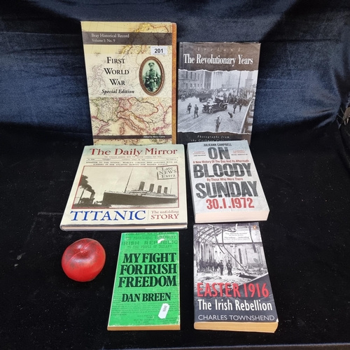 201 - six books of military and historical interest. Including 'My Fight For Irish Freedom', 'On Bloody Su... 