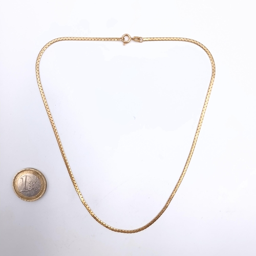 443 - Star Lot : A 9K gold (375) chain necklace, length 40cm, weight 4.94 grams, boxed.