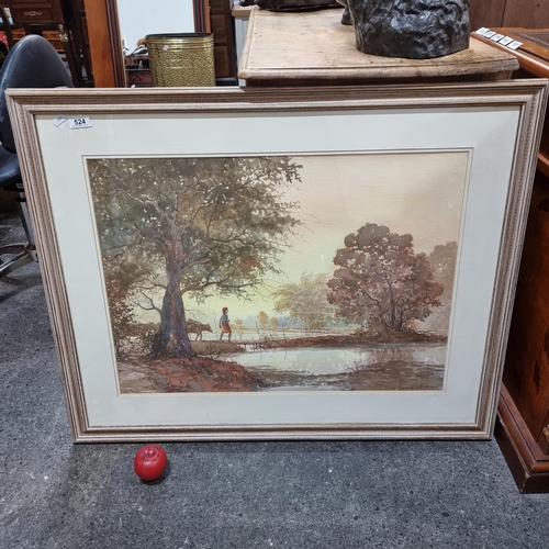 524 - Star Lot: A large wonderful original Mohd Zain Idris (Malaysia, b.1939 - d.2000) watercolour on pape... 