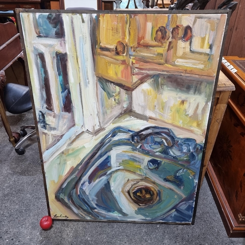 531 - Star Lot: An outstanding and large original Emma Connolly (Irish, contemporary) oil on canvas painti... 