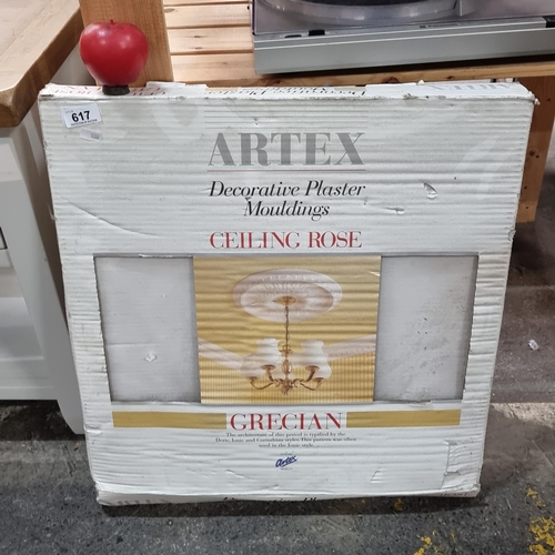 617 - A brand new Artex decorative plaster ceiling mold in the Grecian style. In the original box.