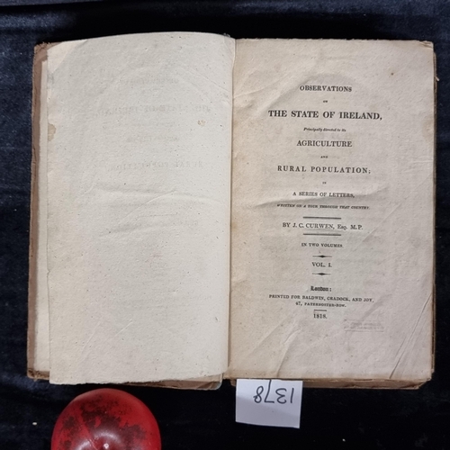 245 - A wonderful antique book titled CURWEN, J.C. Observations on the State of Ireland, principally direc... 