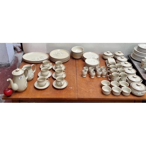 363 - Star Lot: A huge Denby   approx. 71 piece dinner/tea set in the 'Daybreak' pattern comprising of tea... 