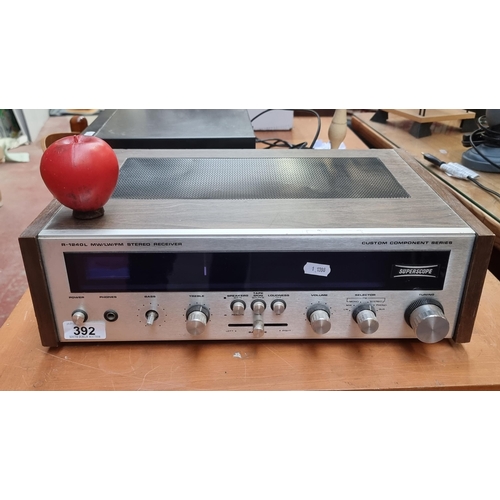 392 - A Superscope R-1240L MW/LW/FM Stereo Receiver from the Custom Component Series. US PLUG