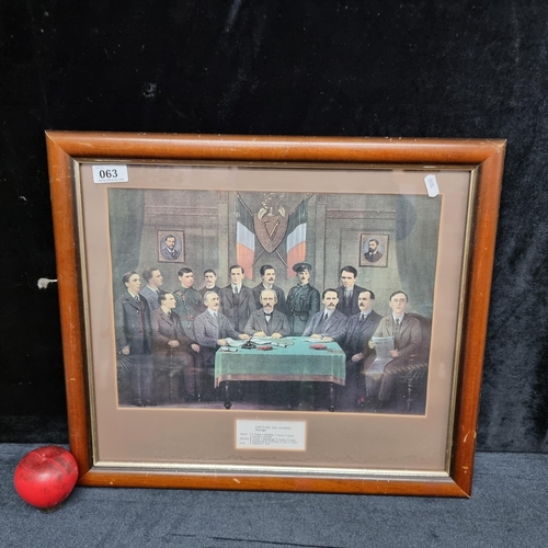 63 - A vintage print of a painting featuring the 'Executed 1916 Leaders'. Includes P.H. Pearse, J Connoll... 