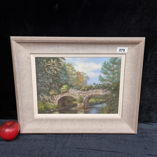 79 - Star Lot : A charming original oil on board painting titled 'Bridge Near Laragh, Co. Wicklow'. Featu... 