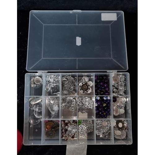 766 - A good collection jewellery parts  ideal for jewellery makers. Including pendants, charms and colour... 